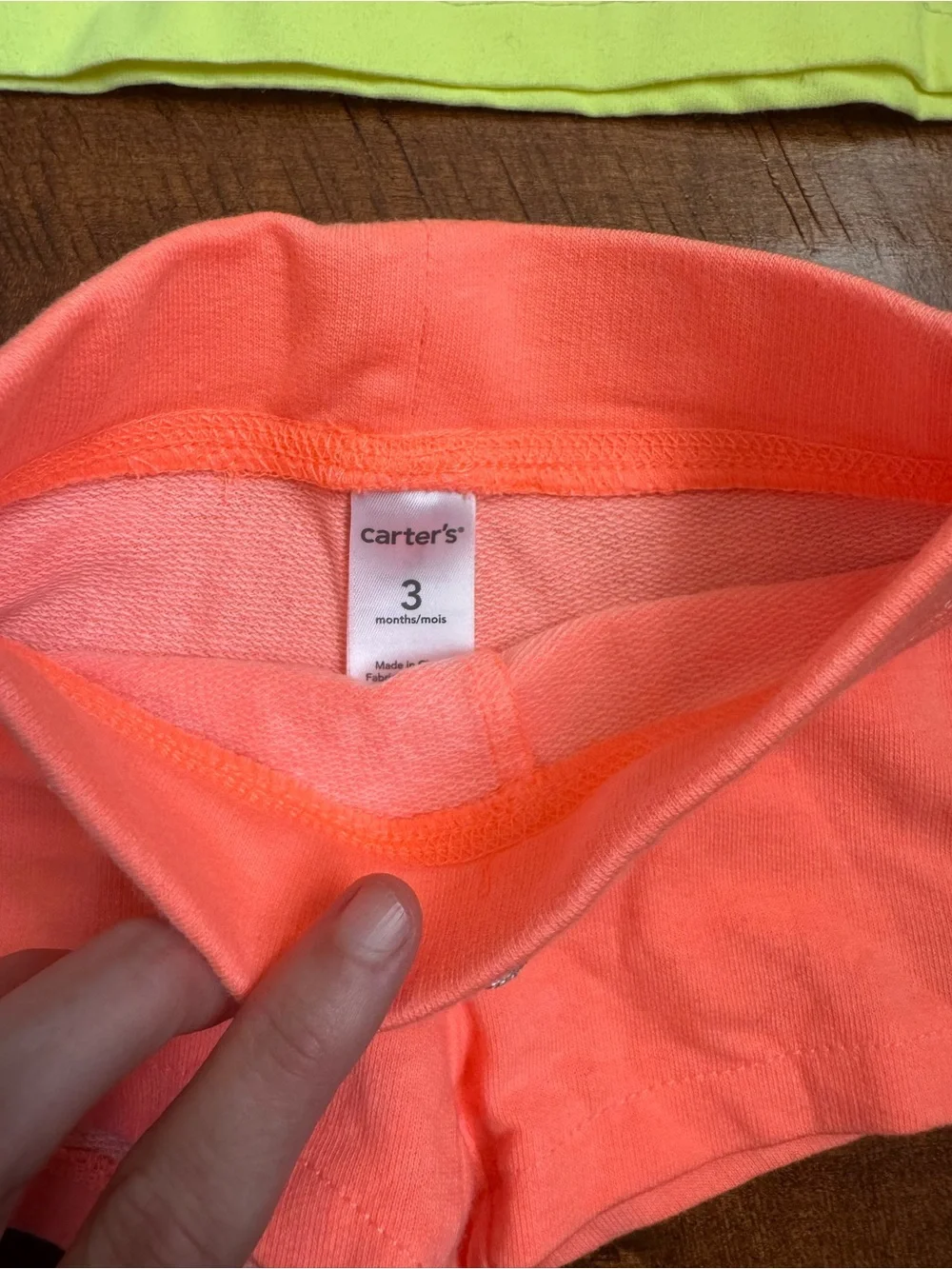Carter's Coral and Lime Infant Top Duo